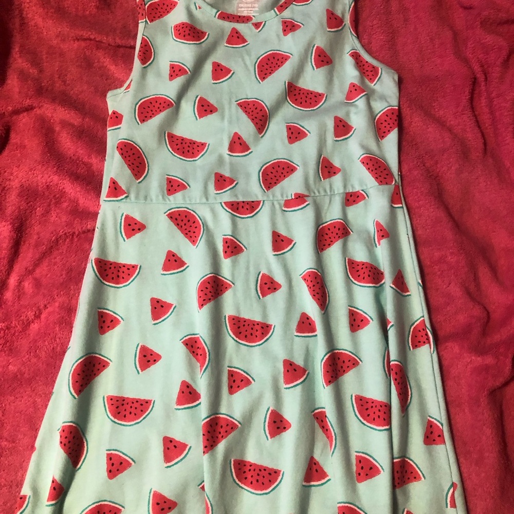 Wonder Nation Red and Green Casual Dress